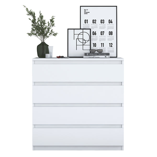 Rani BE102 Dresser 4 Drawers Bedroom Baby Room White 91 x 80 Cm