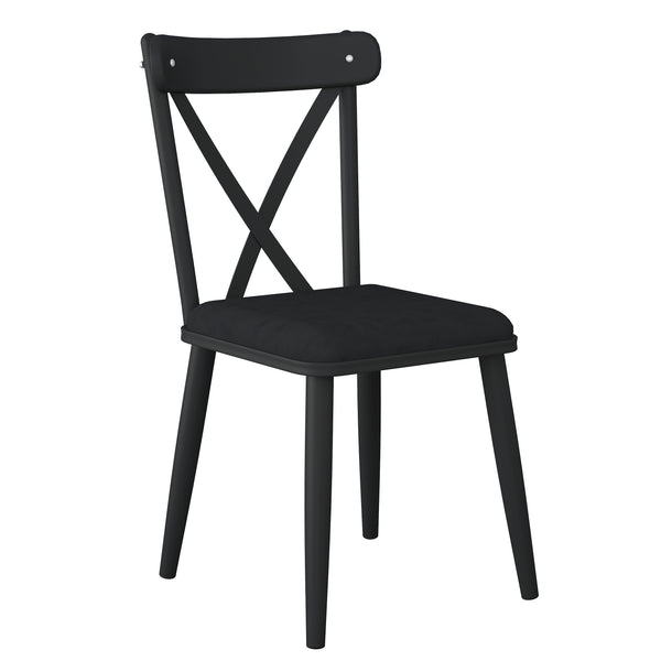 Rani JB108 Metal Sandalye Thonet Sandalye 4'lü Mutfak Yemek Masası Sandalyesi Siyah