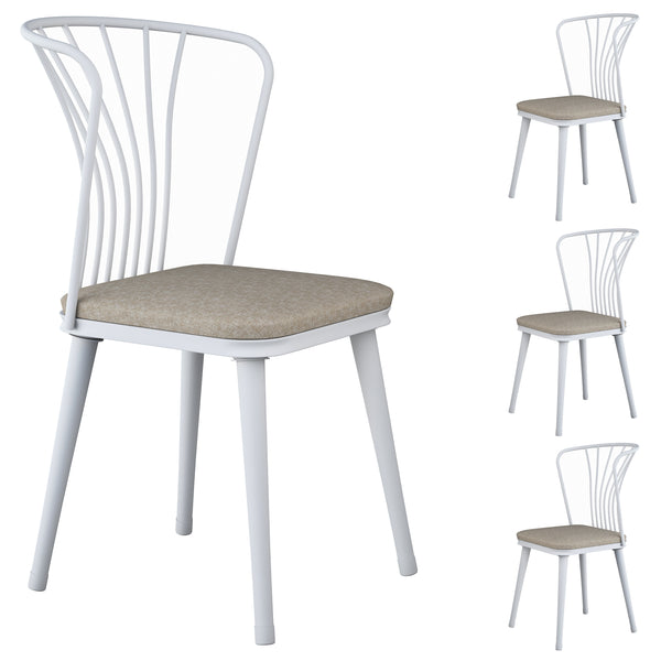 Rani JC102 Mutfak Masa Sandalye Takımı Sepet Ceviz - Beyaz