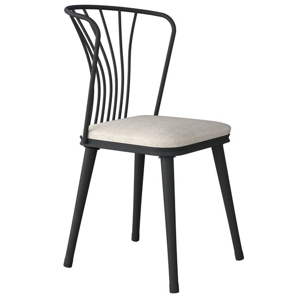 Rani JB104 Metal Sandalye 2'li Mutfak Yemek Masası Sandalyesi Krem